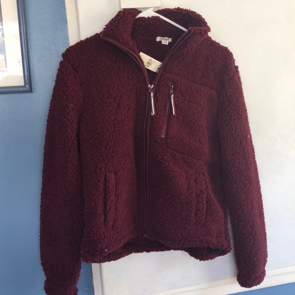 NEW Fuzzy zip up jacket